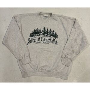 Vintage Montclair State School Of‎ Conservation Crewneck Sweatshirt Mens L Rare